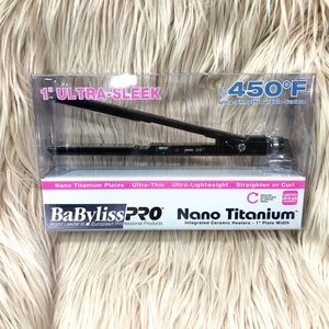 NEW BABYLISS PRO NANO TITANIUM 1” FLAT IRON